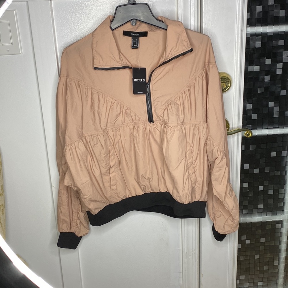 💕 Forever 21 NWT $50 casual jacket blush black sz small 💕 - Picture 9 of 9